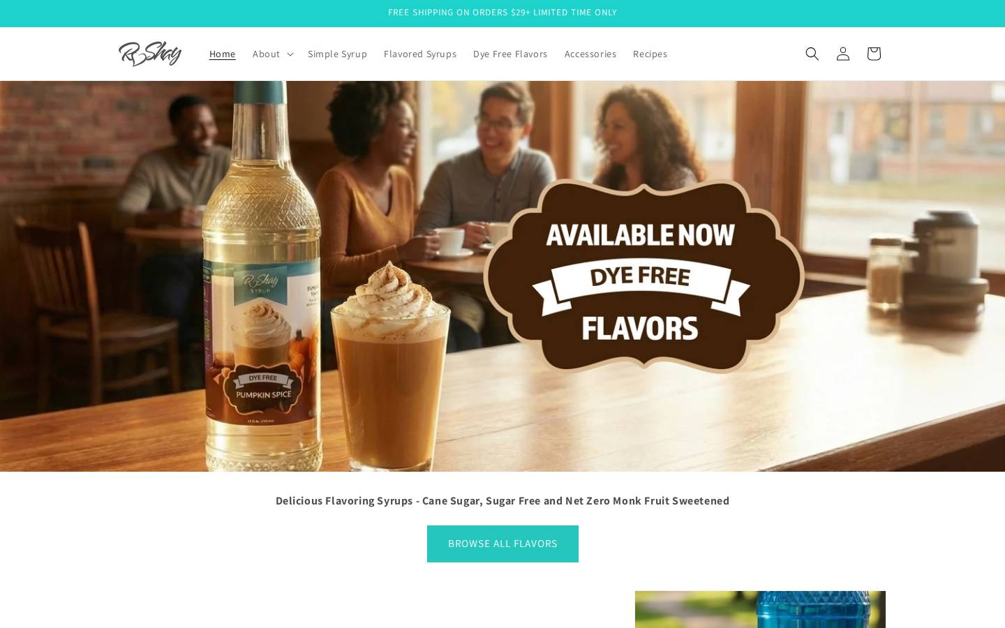 roshaysyrup.com homepage screenshot