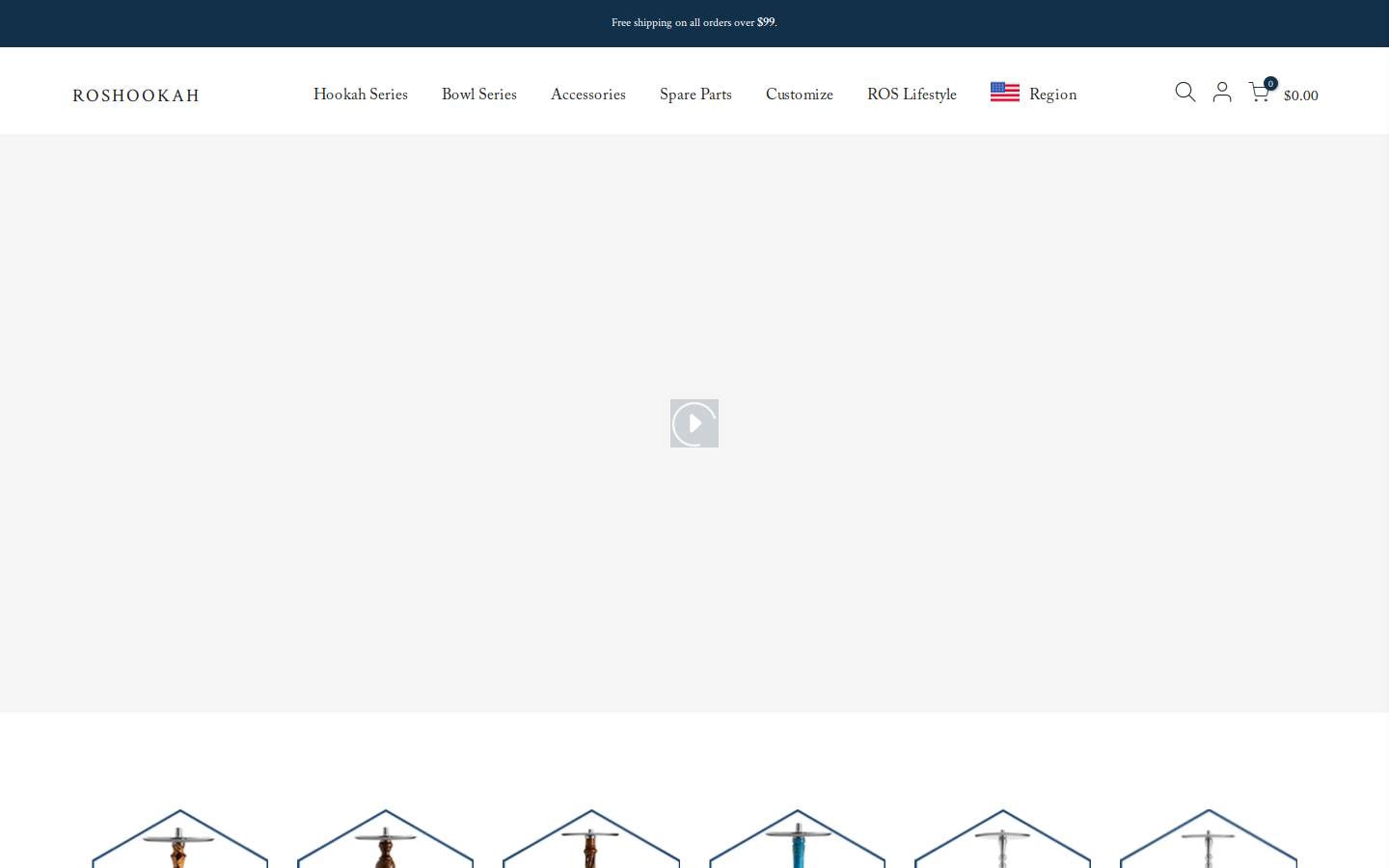 roshookah.com homepage screenshot