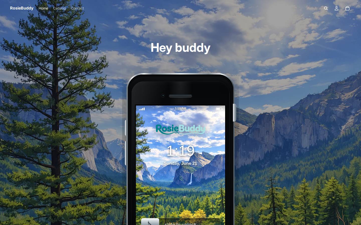 rosiebuddy.com homepage screenshot