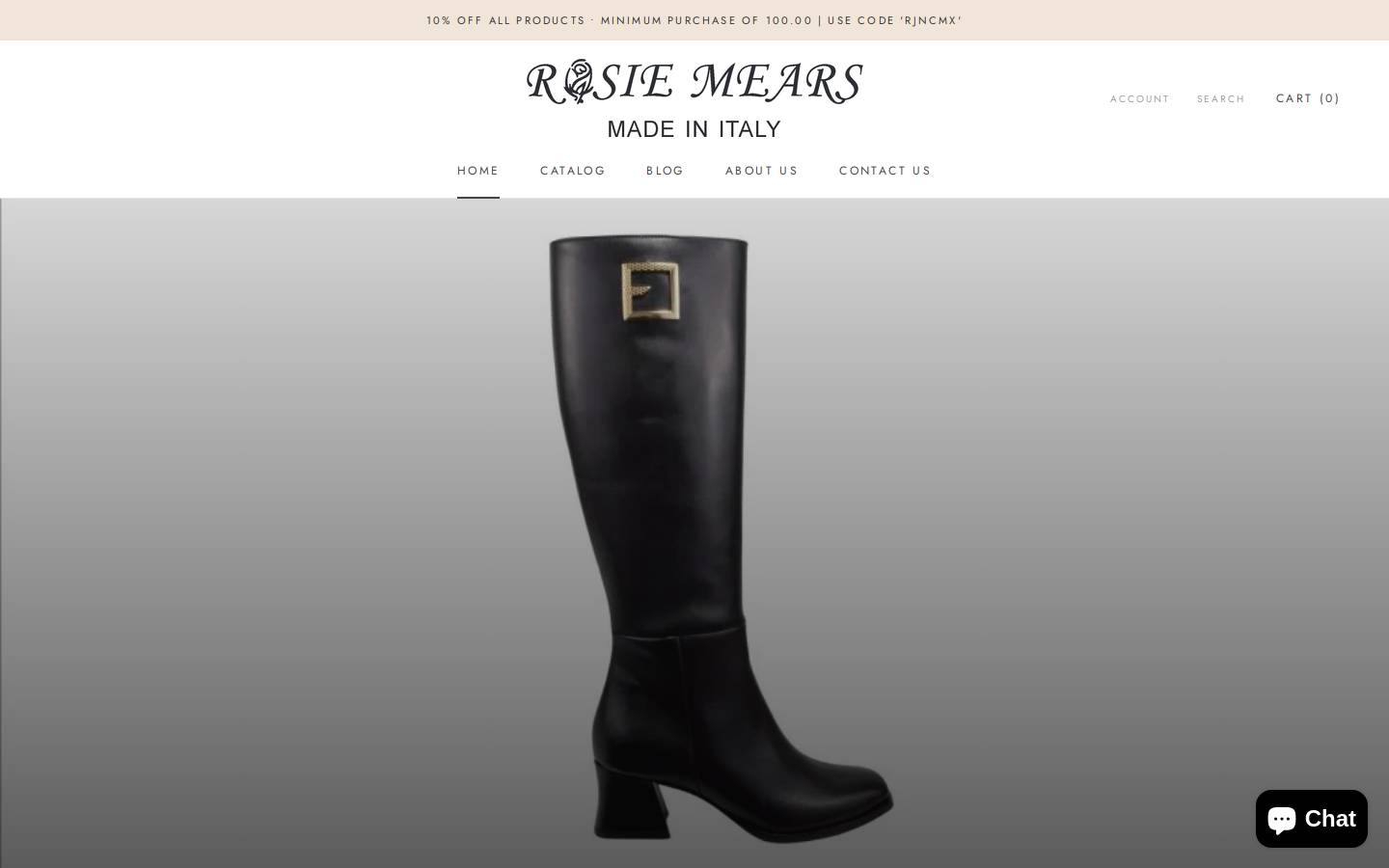 rosiemearsshoes.com homepage screenshot