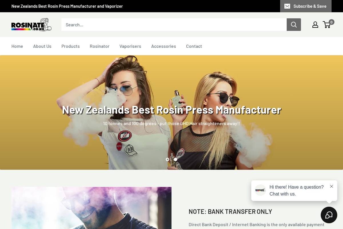 rosinate.co.nz homepage screenshot