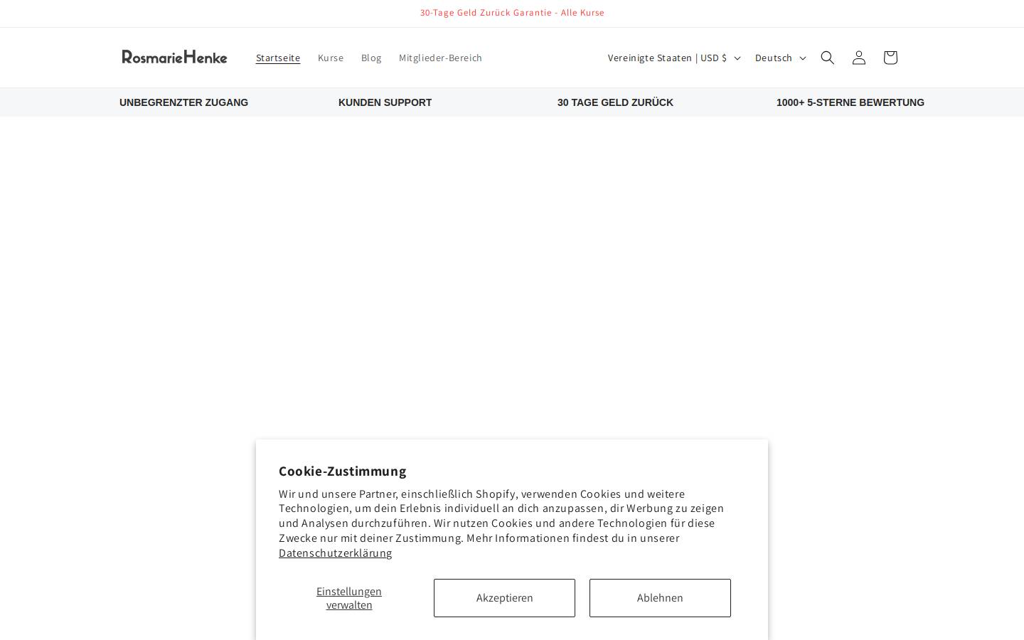 rosmariehenke.com homepage screenshot