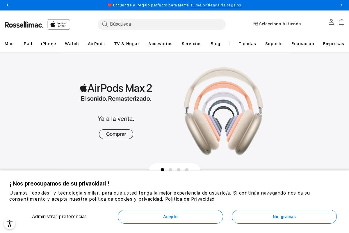 Rossellimac homepage screenshot