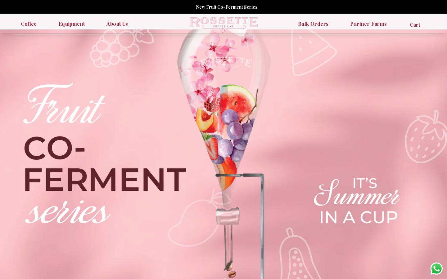 rossettecoffee.com homepage screenshot
