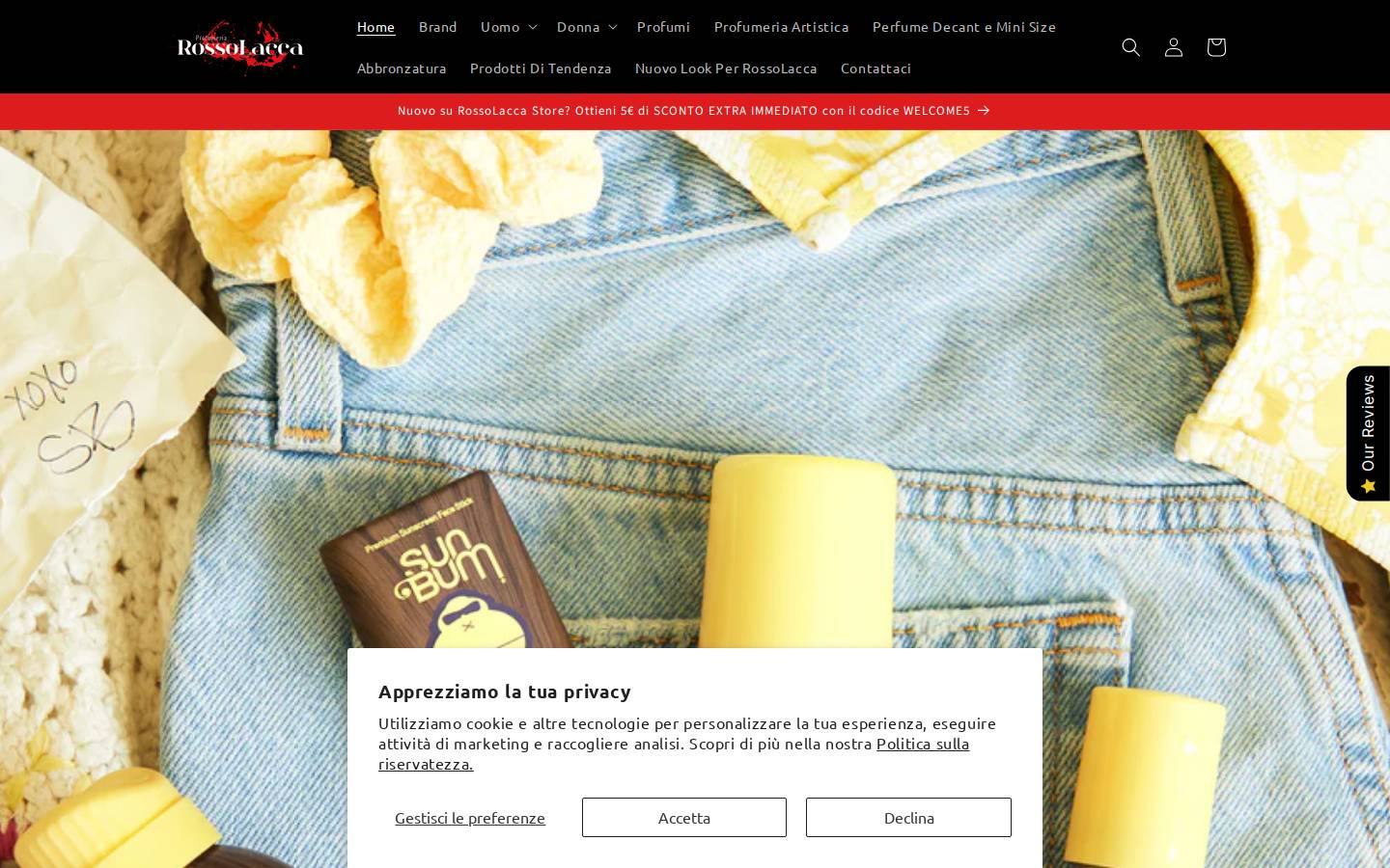 Rossolaccastore homepage screenshot