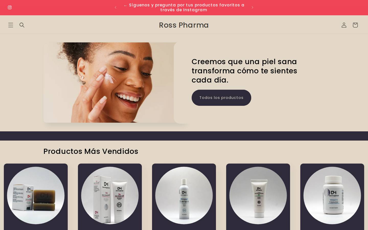 rosspharma.com.mx homepage screenshot