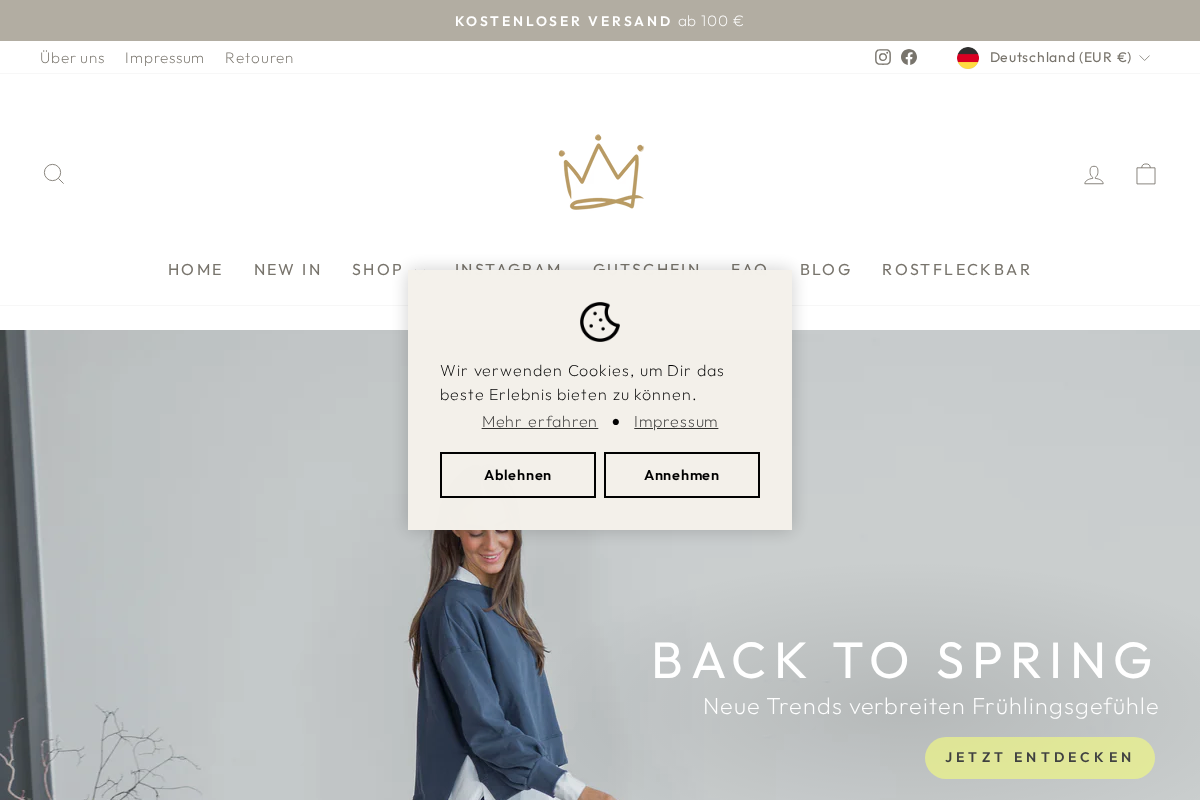 ROSTFLECKHAUS – Concept Store homepage screenshot