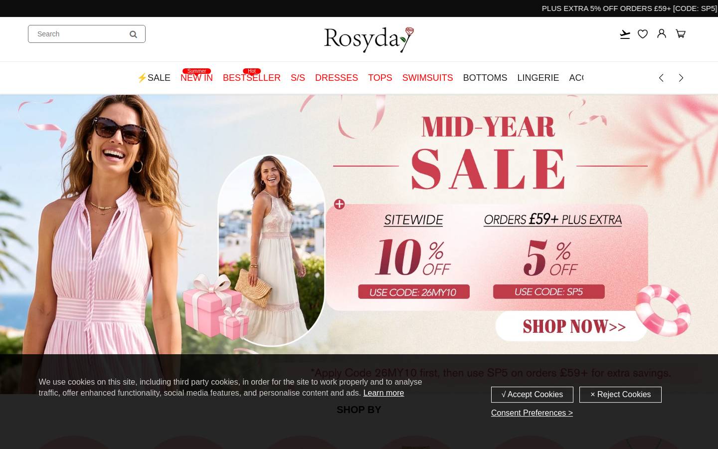Rosyday homepage screenshot