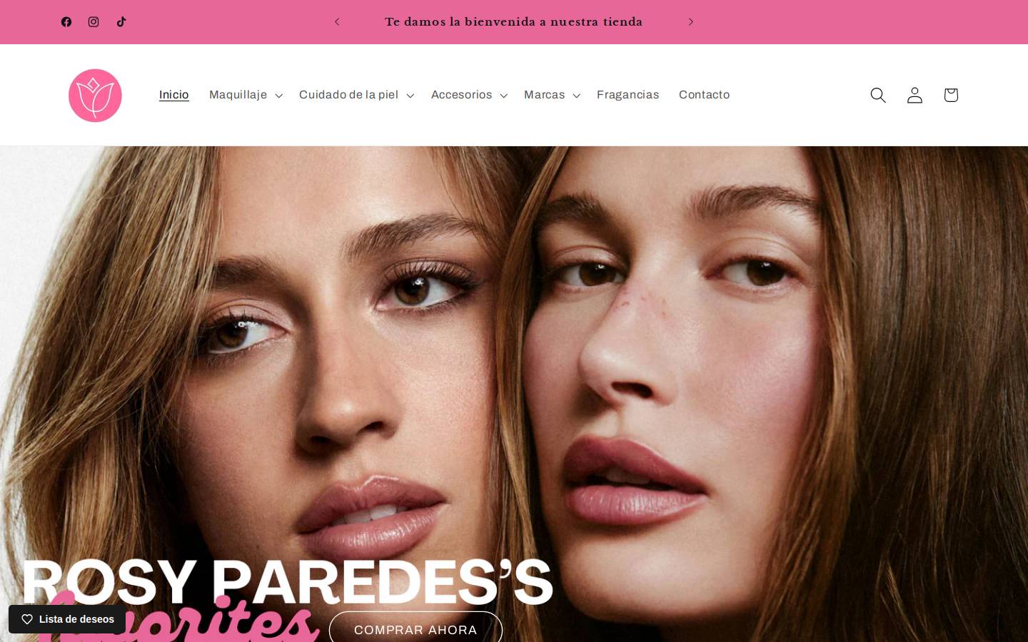 rosyparedes.com homepage screenshot