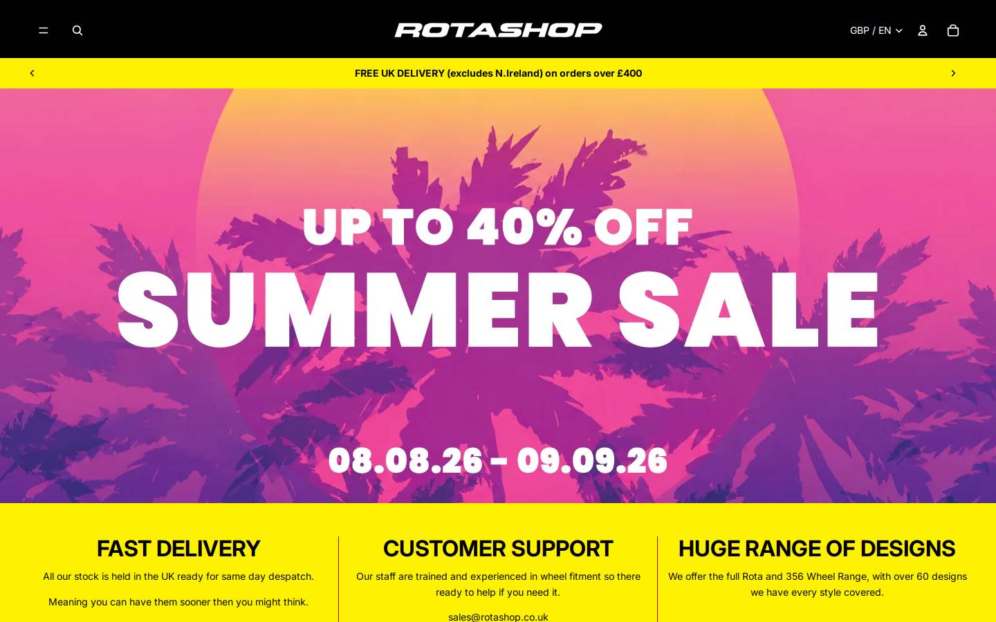 Rotashop homepage screenshot