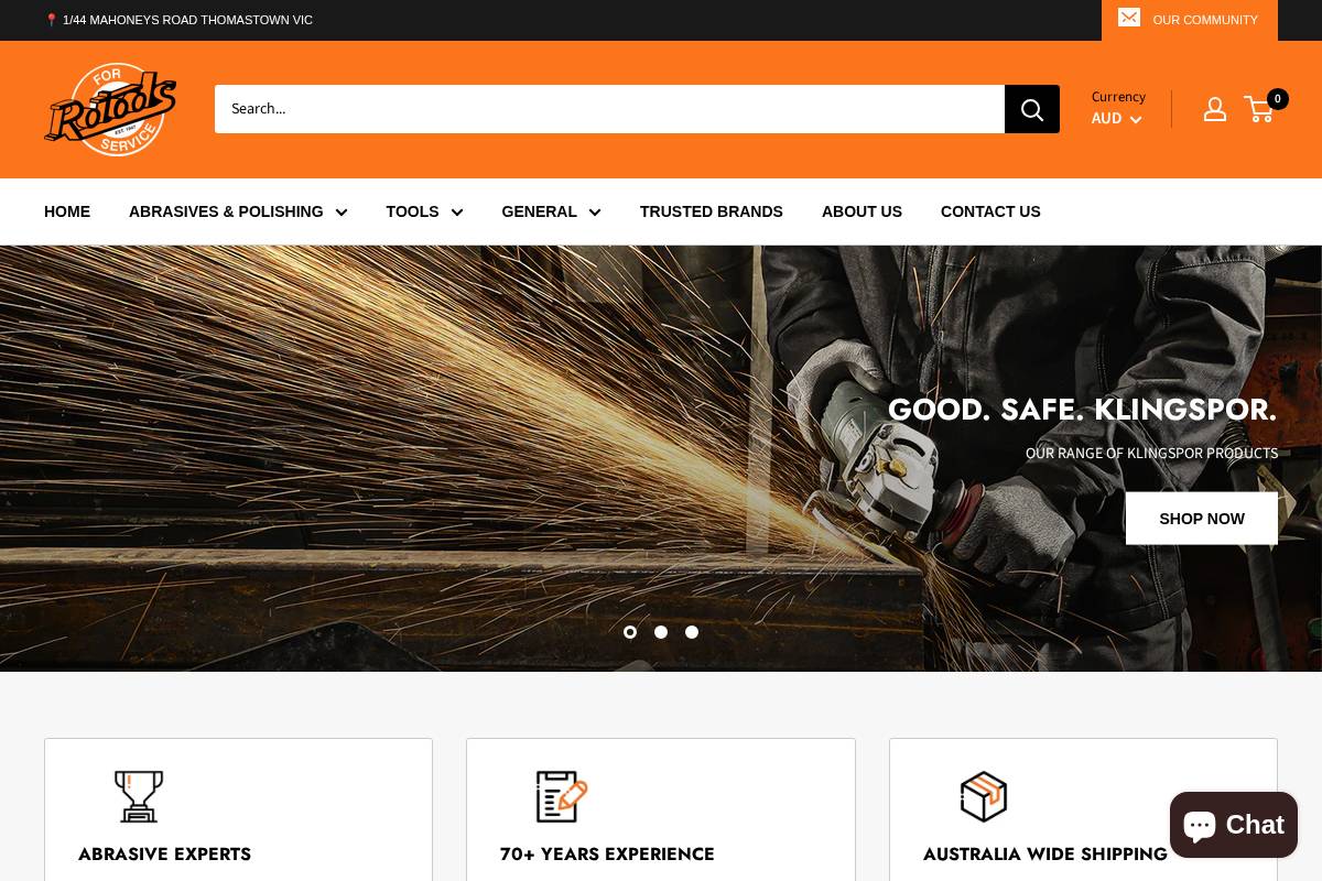 Rotools homepage screenshot