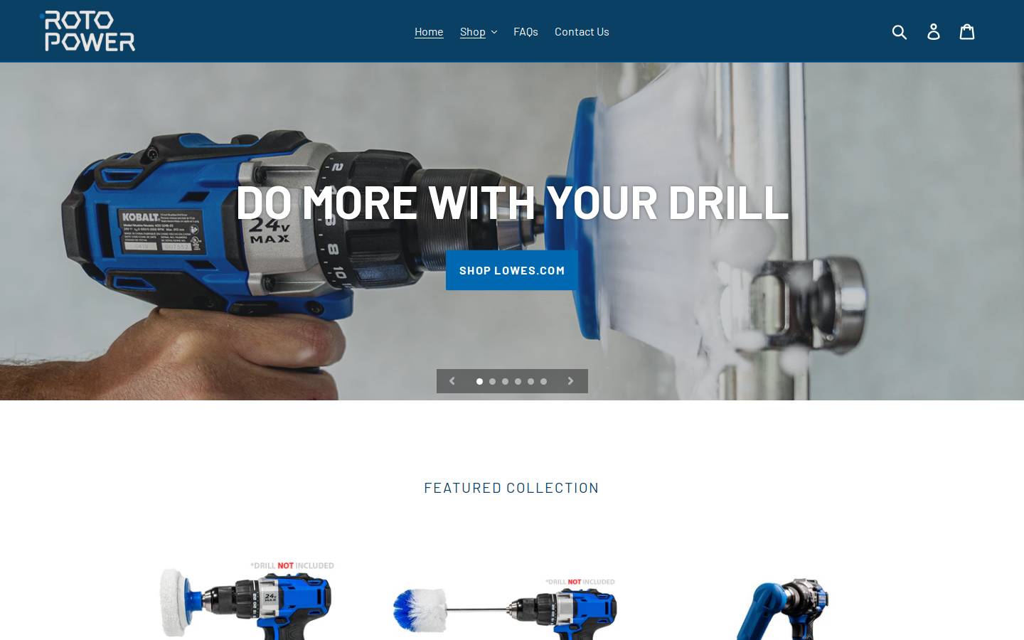 rotoproducts.com homepage screenshot