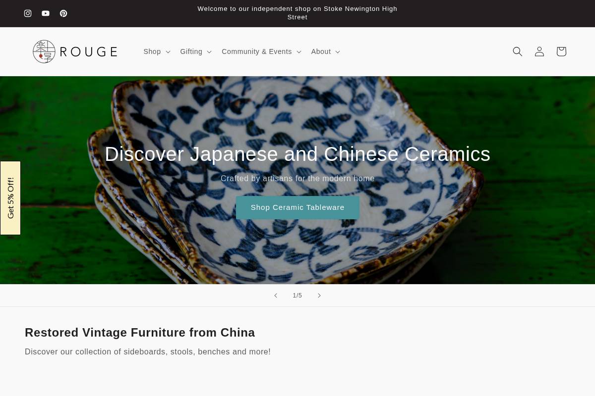 rouge homepage screenshot