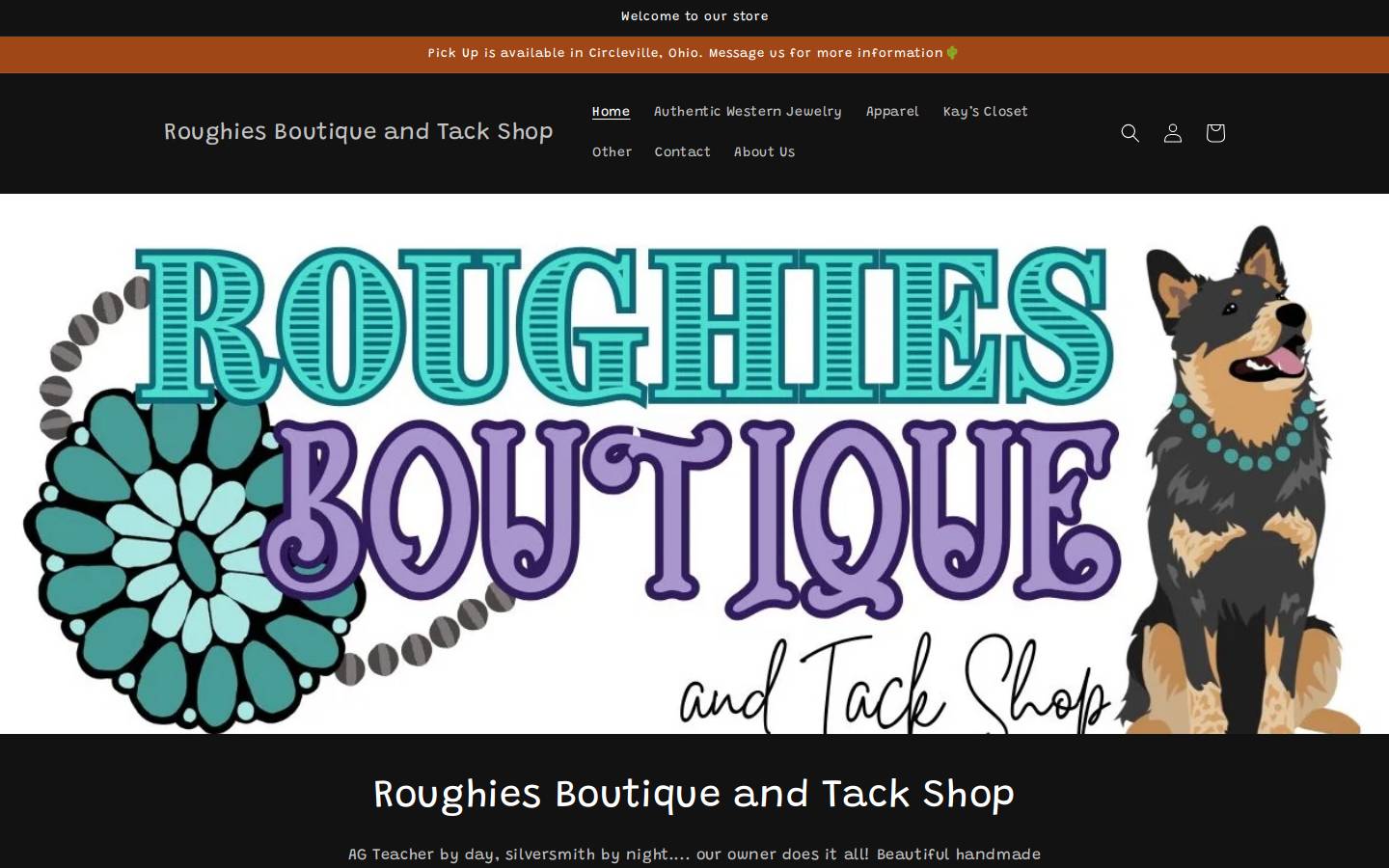 roughiesboutique.com homepage screenshot