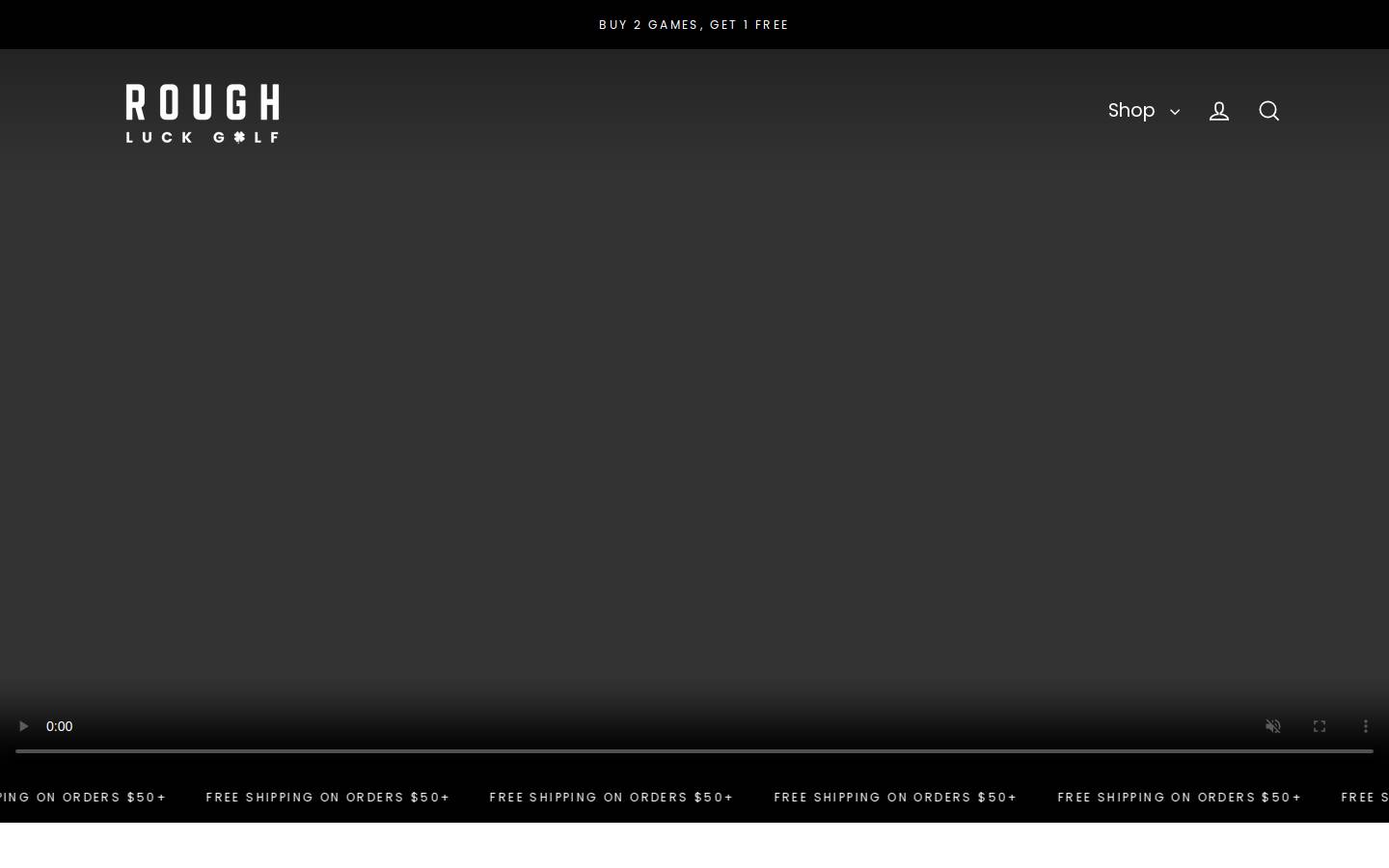 roughluckgolf.com homepage screenshot