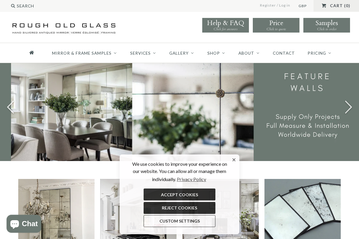 Rough Old Glass homepage screenshot