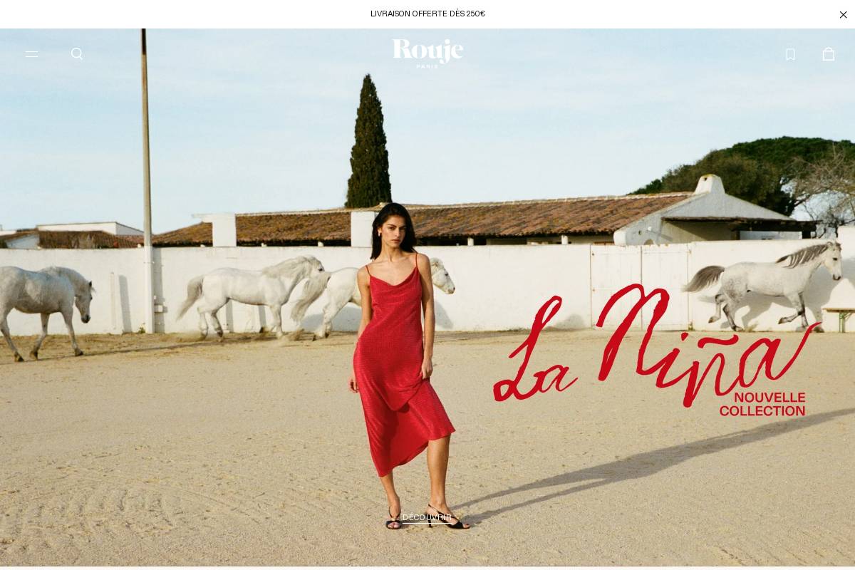 Rouje homepage screenshot