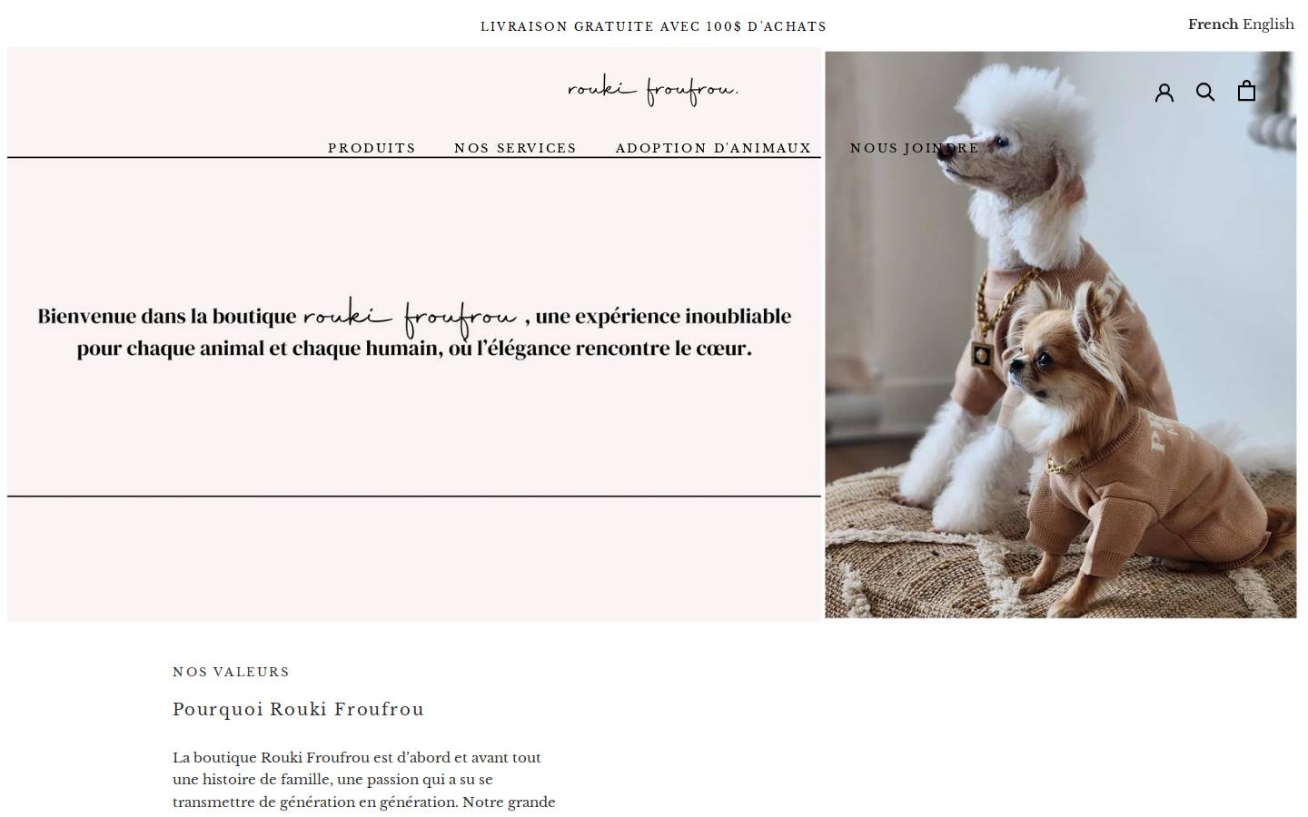 rouki.ca homepage screenshot