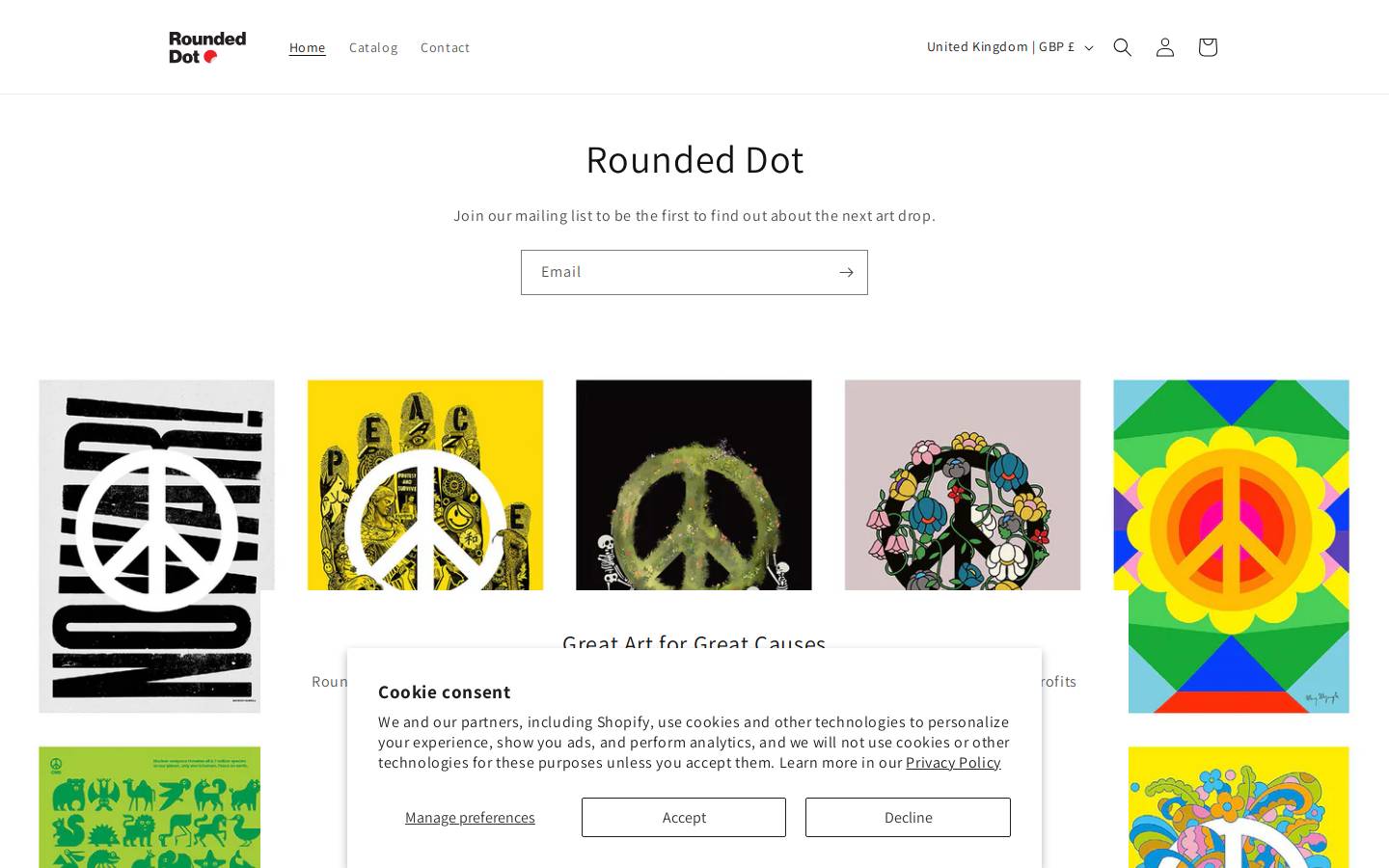 roundeddot.com homepage screenshot