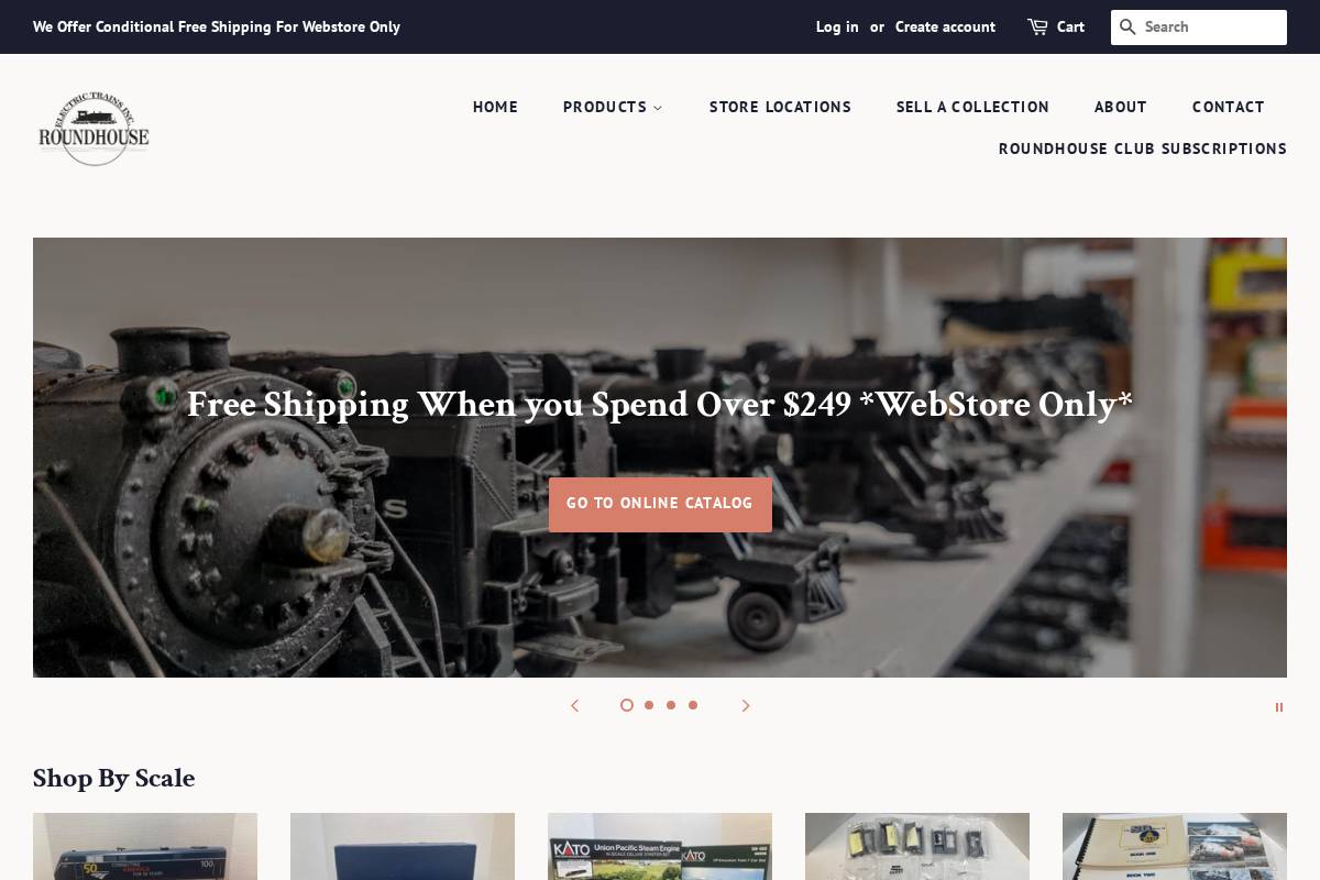 roundhousetrainsky.com homepage screenshot