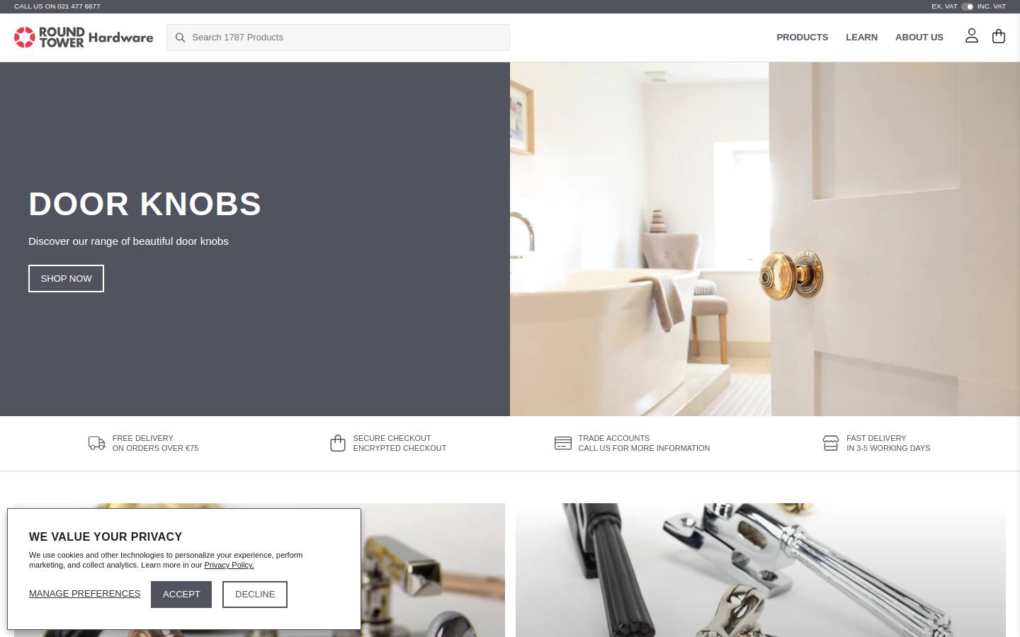 roundtowerhardware.com homepage screenshot