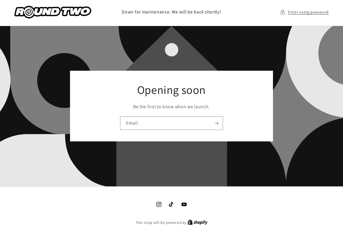 roundtwostore.com homepage screenshot