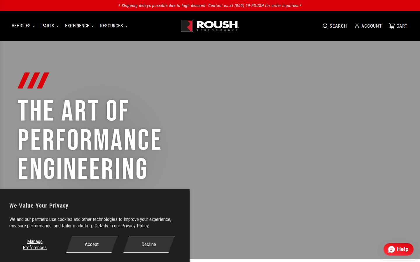 Roushperformance homepage screenshot