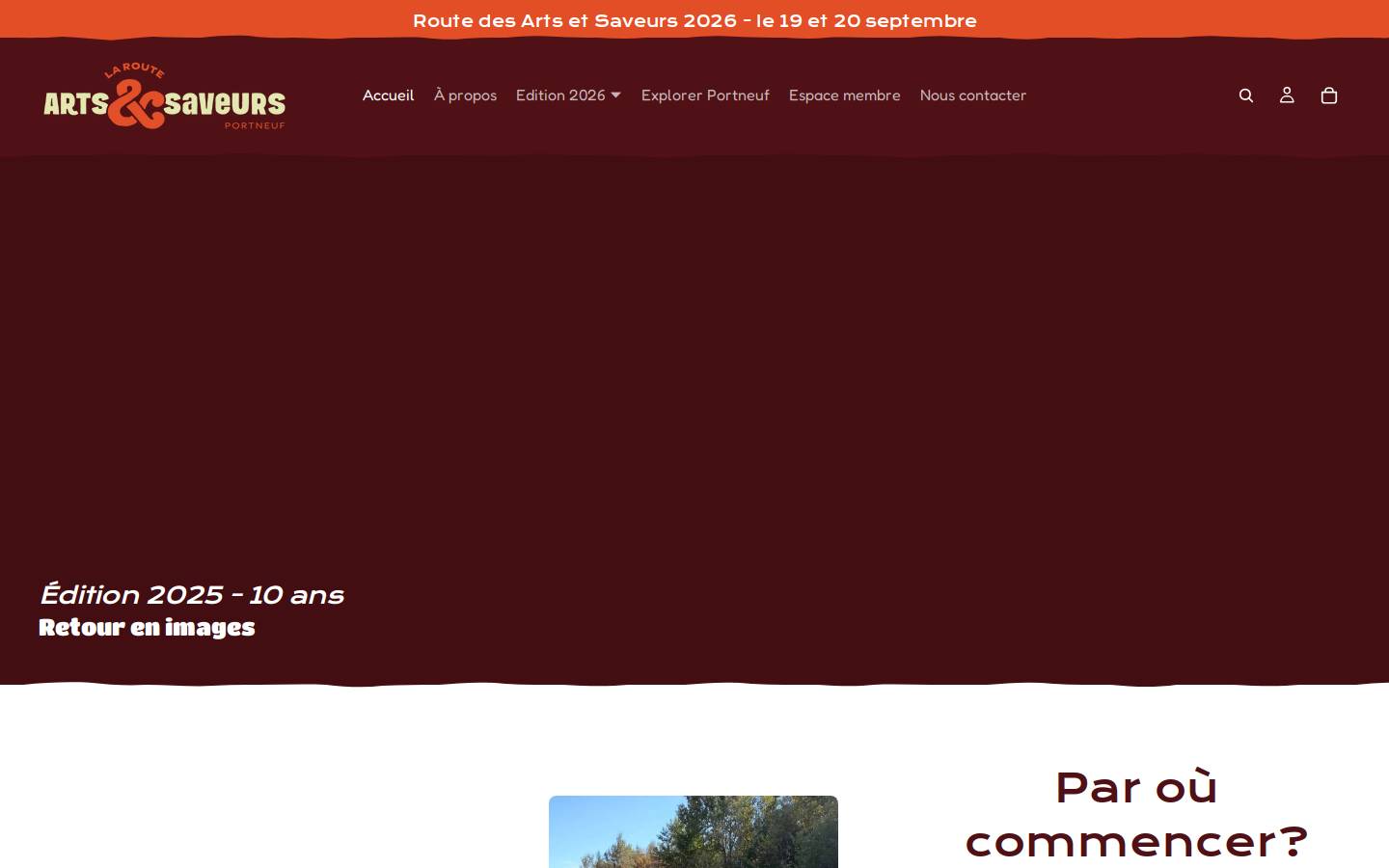 routeartsetsaveurs.com homepage screenshot
