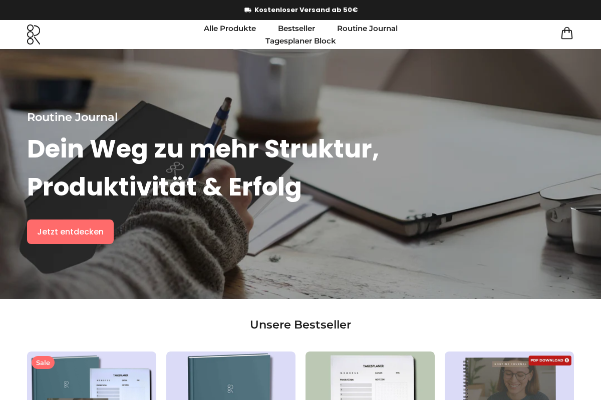 routine-journal.com homepage screenshot