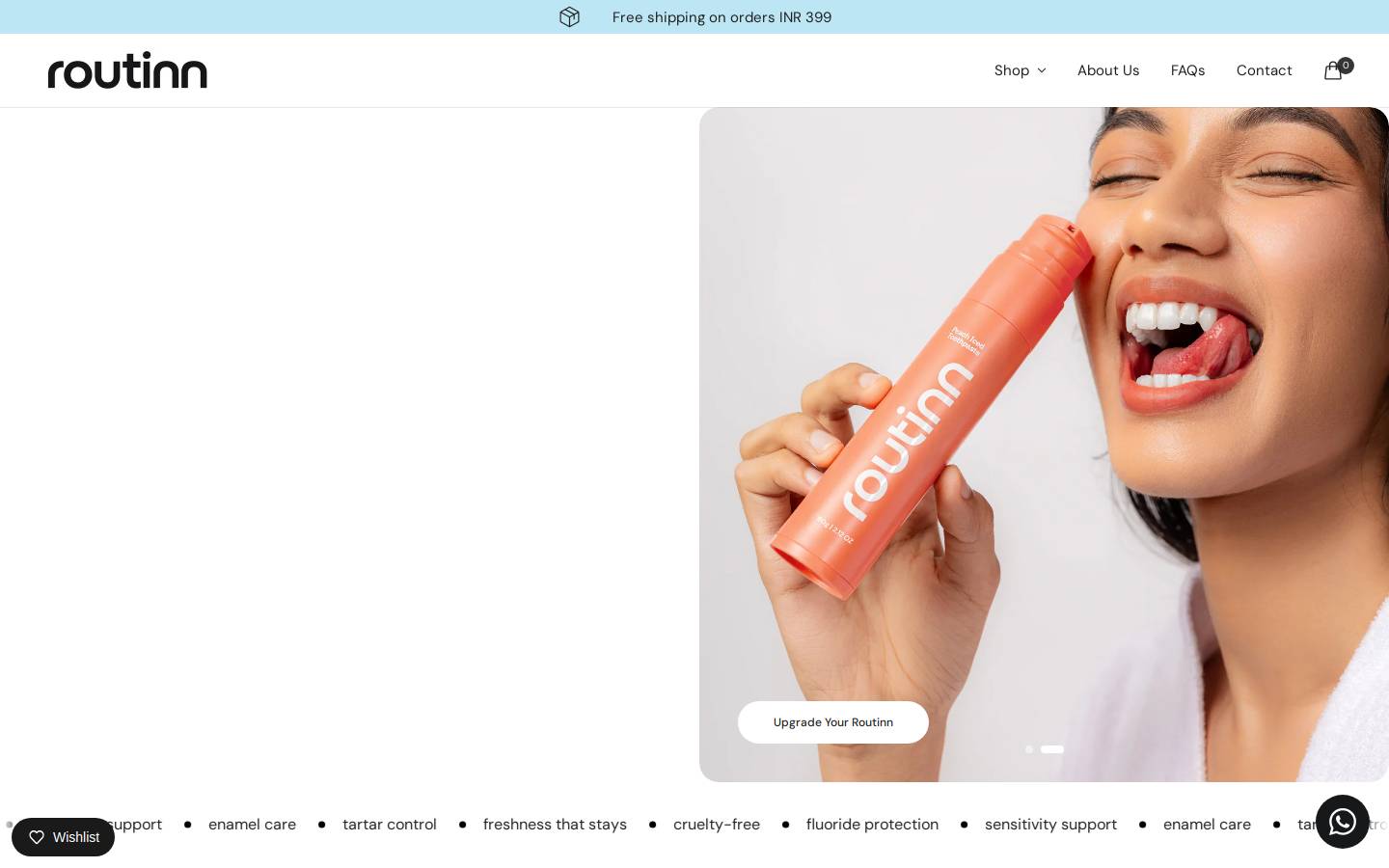 routinn.in homepage screenshot