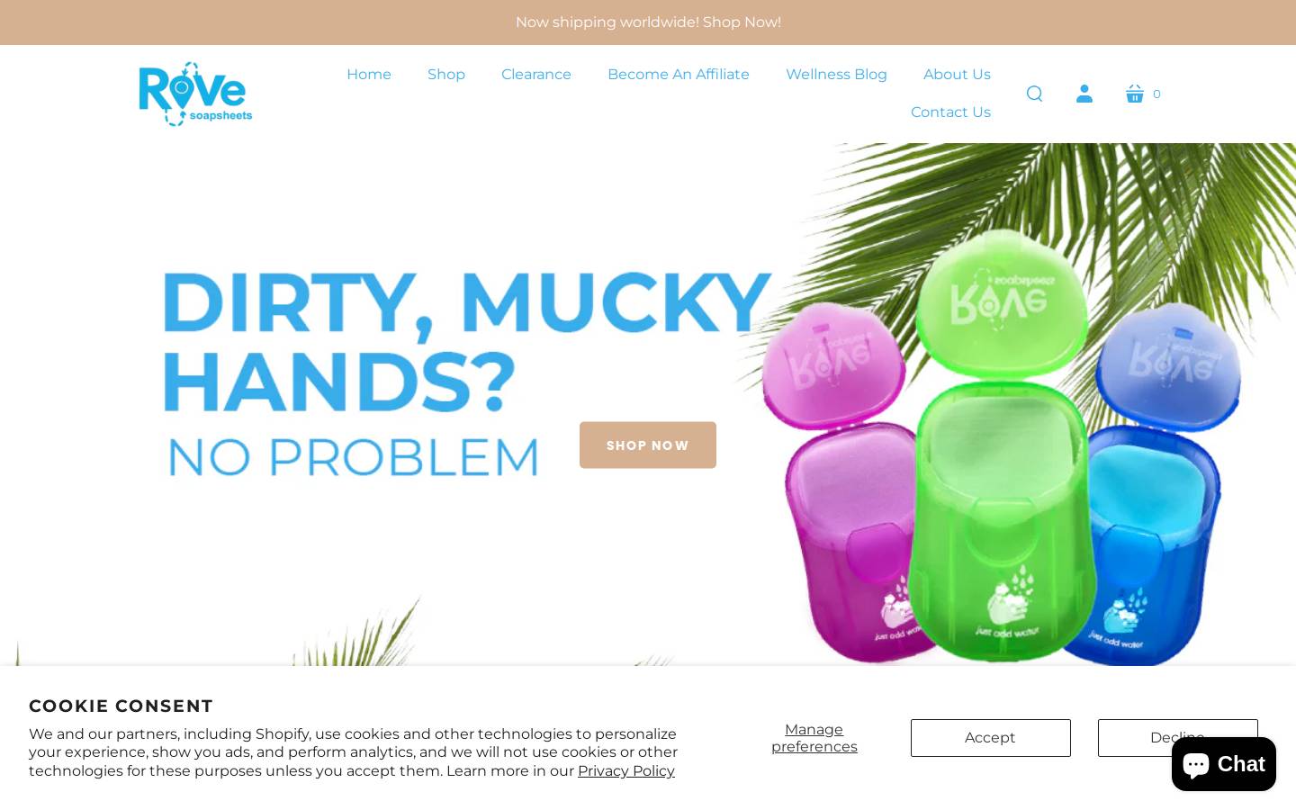rovefreely.com homepage screenshot