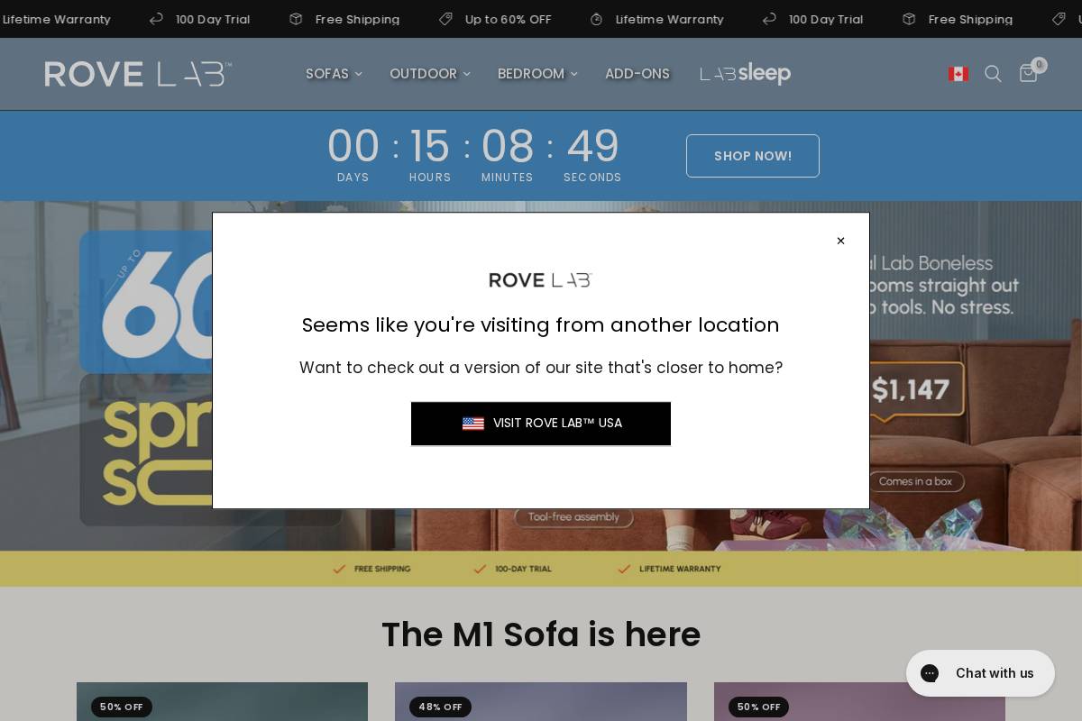 Rove Lab homepage screenshot
