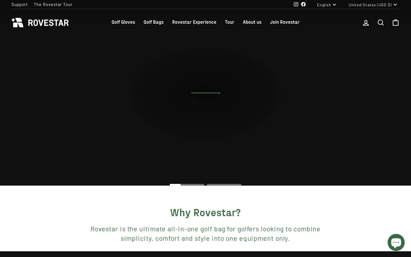 rovestar.golf homepage screenshot