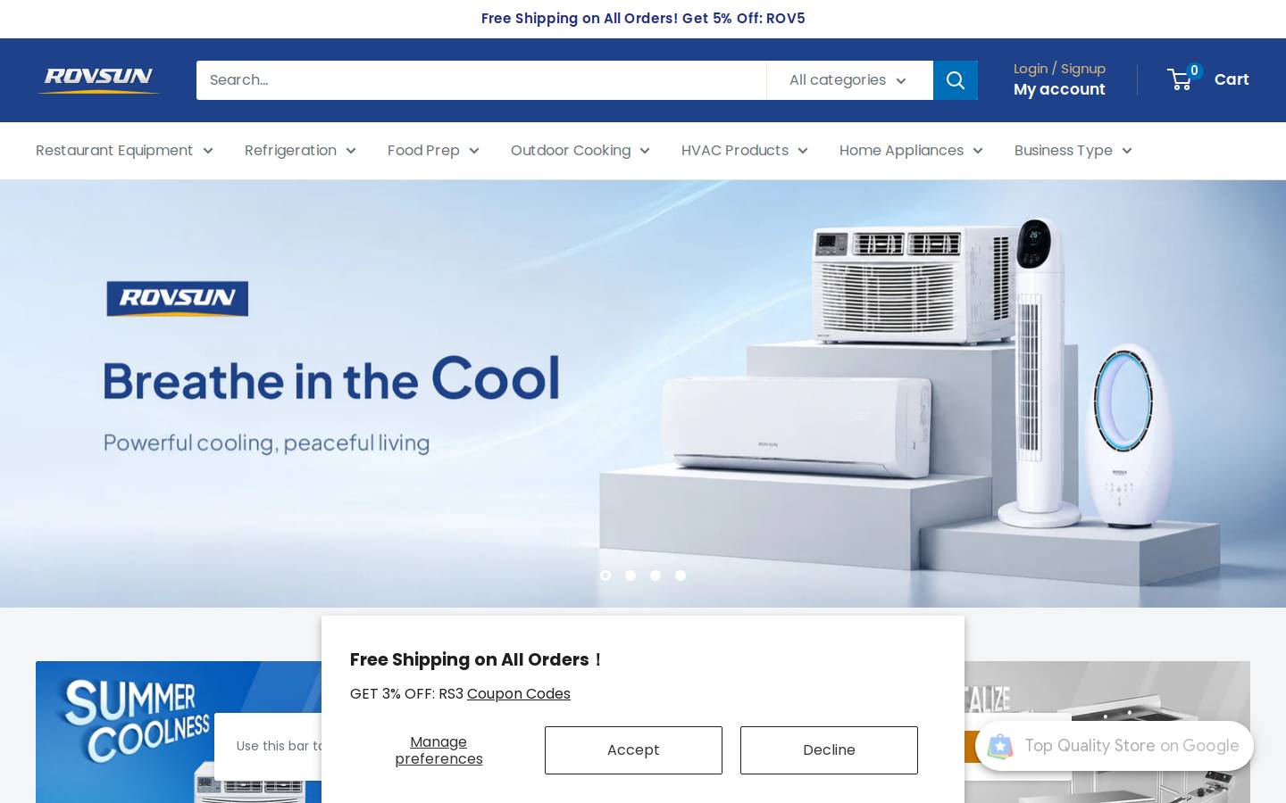 rovsun.com homepage screenshot
