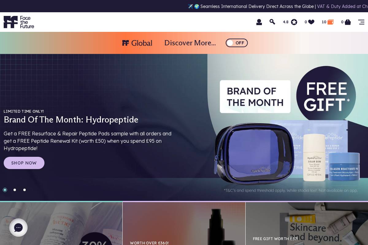 Row Facethefuture homepage screenshot