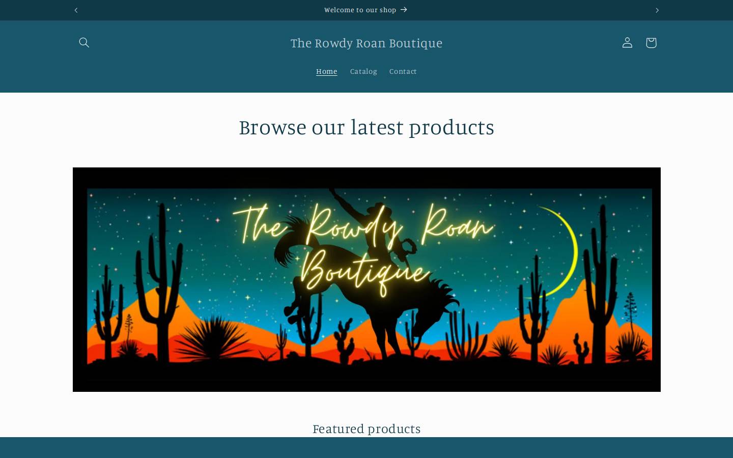 rowdyroanboutique.com homepage screenshot