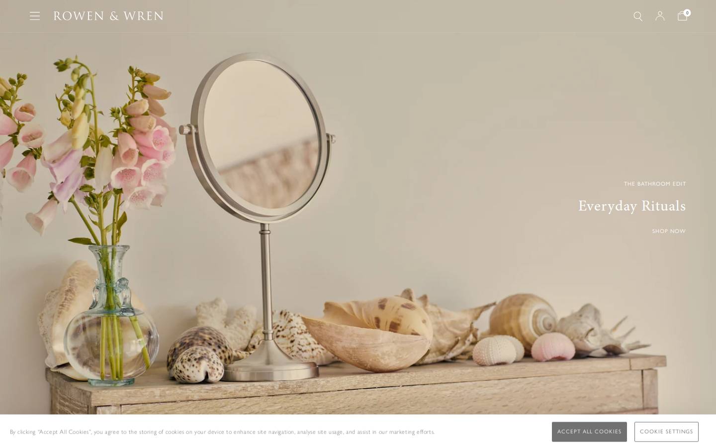 Rowen & Wren homepage screenshot