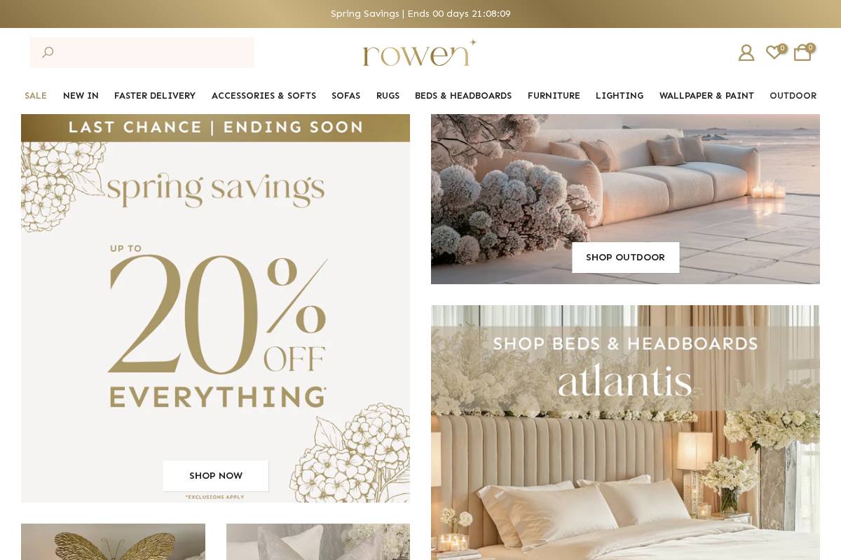 Rowenhomes homepage screenshot