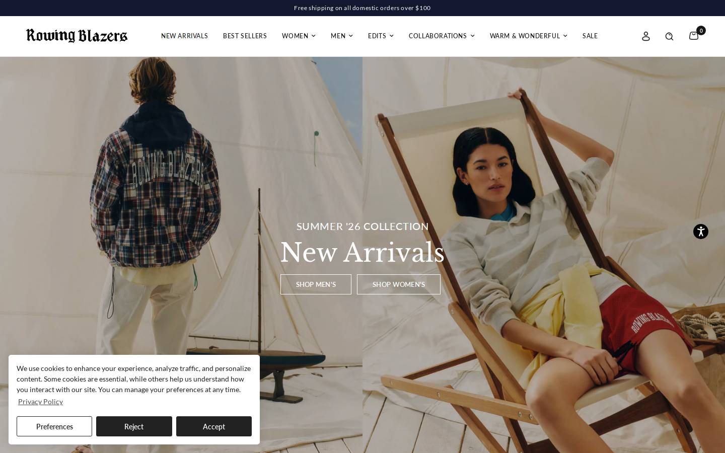 Rowing Blazers homepage screenshot