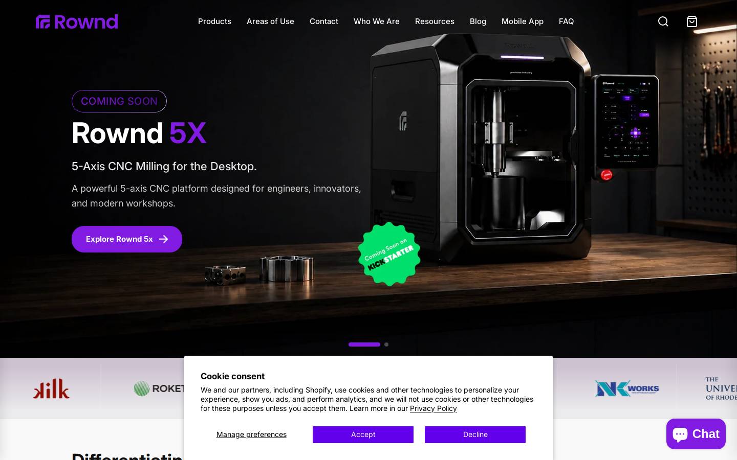 rowndprecision.com homepage screenshot