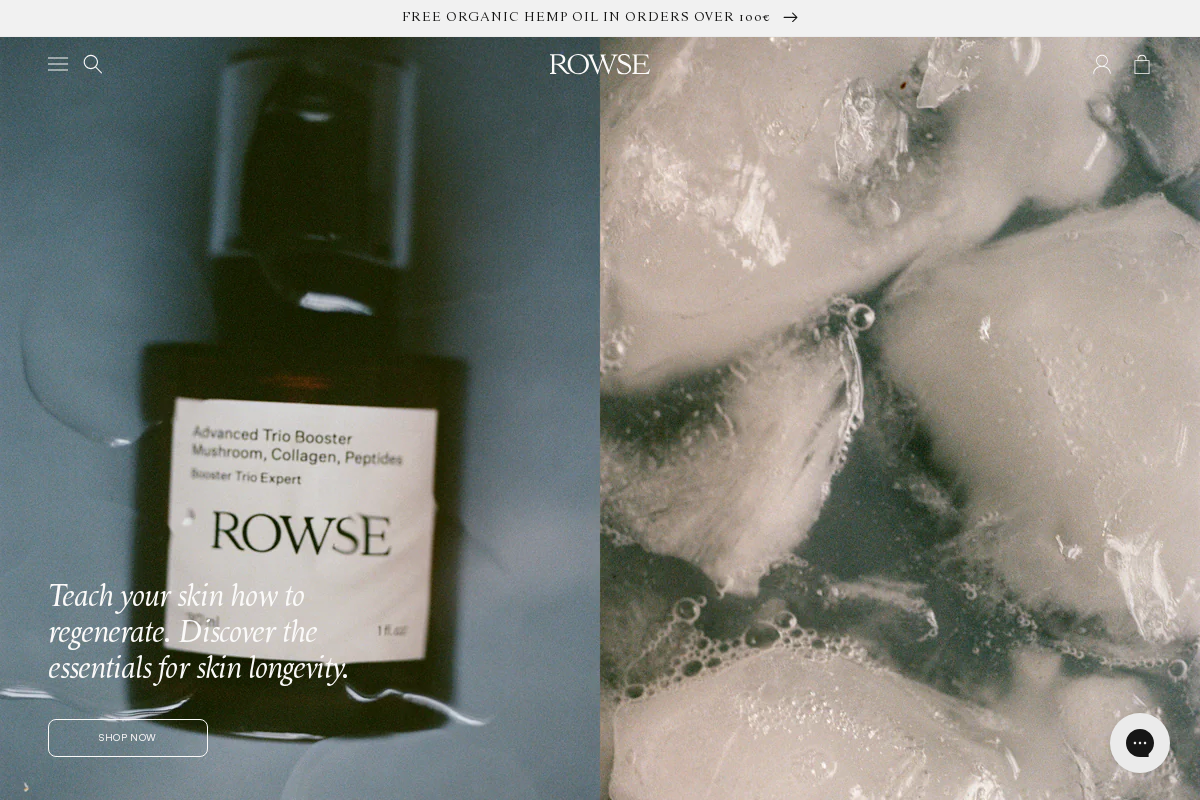 Rowse homepage screenshot