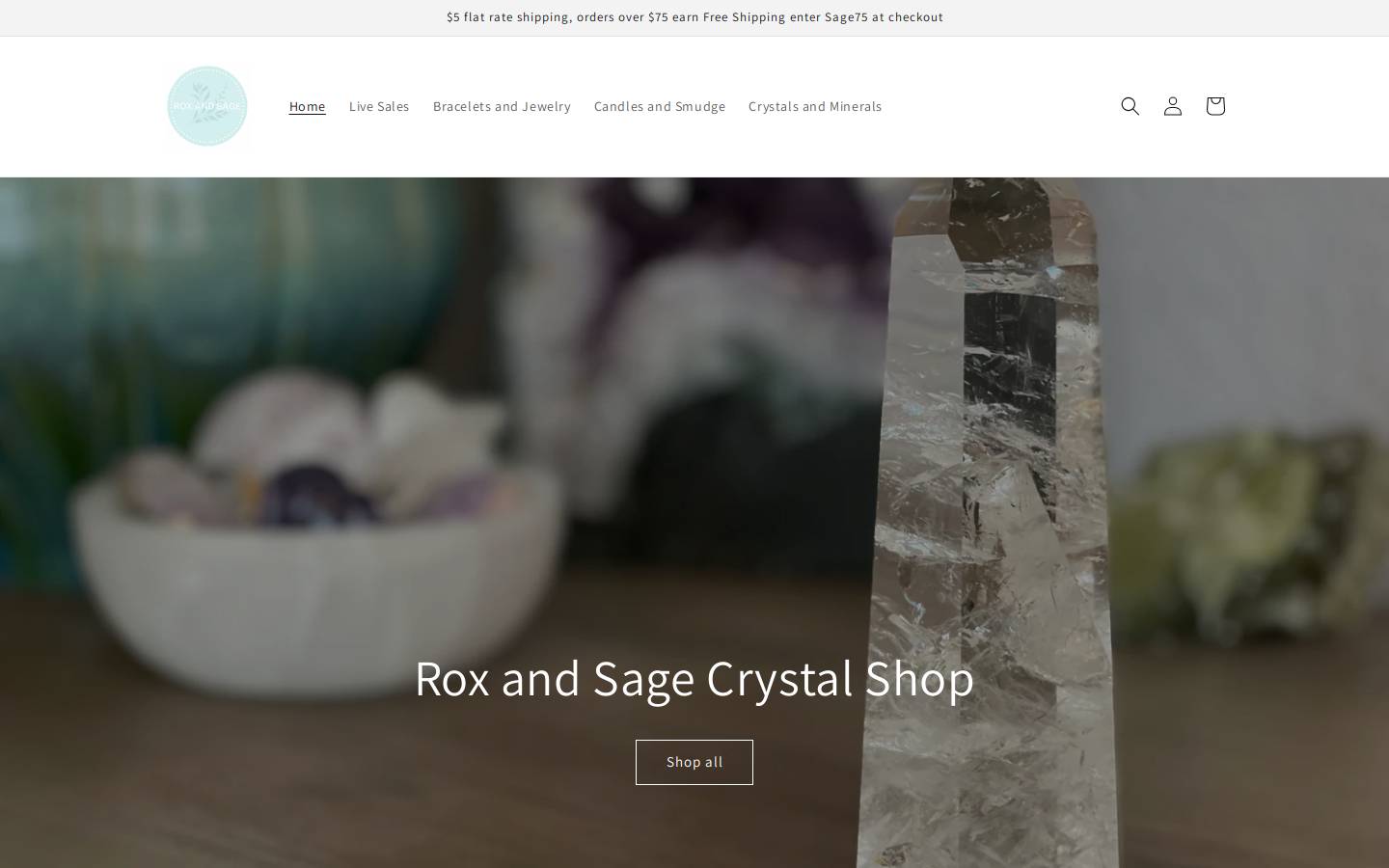 roxandsage.com homepage screenshot