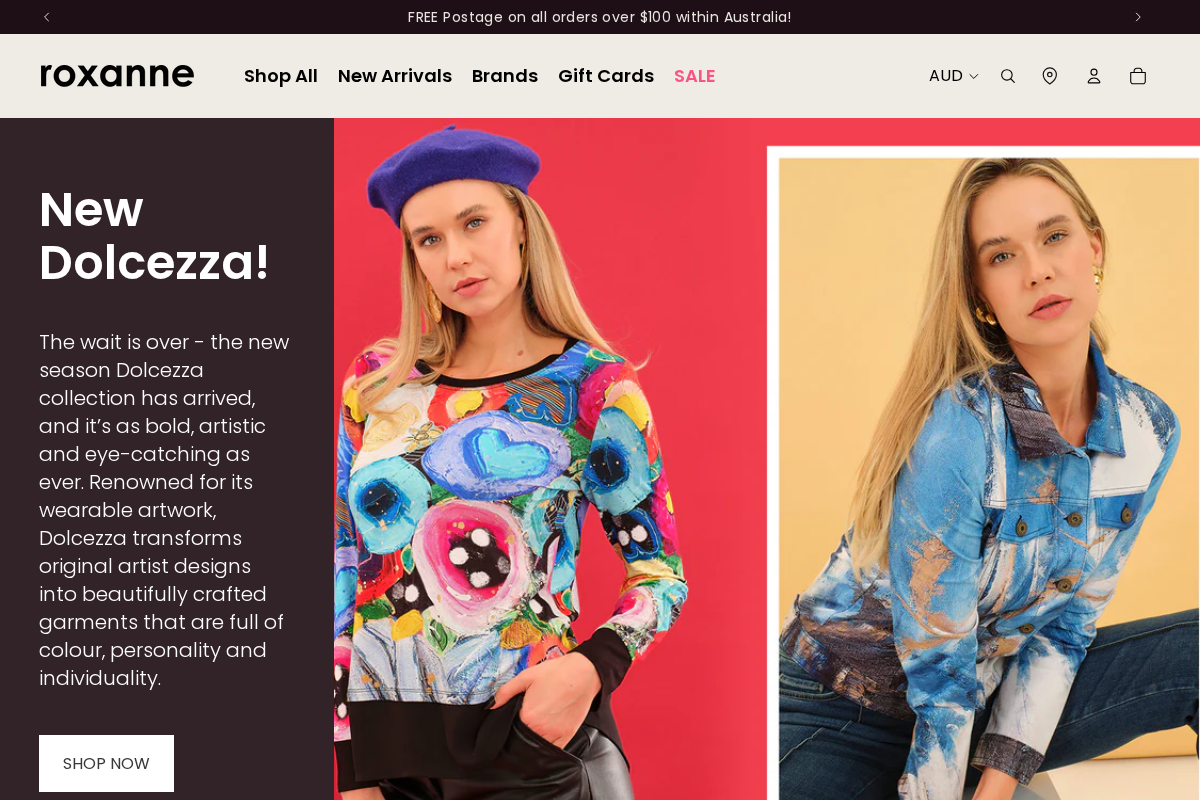 roxannefashions.com.au homepage screenshot