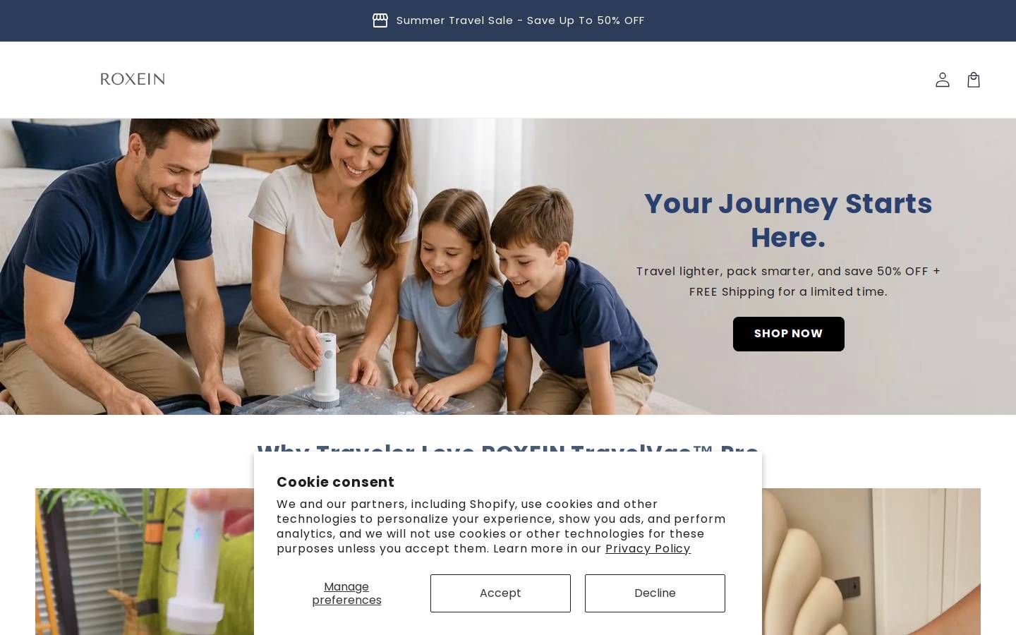 roxein.com homepage screenshot