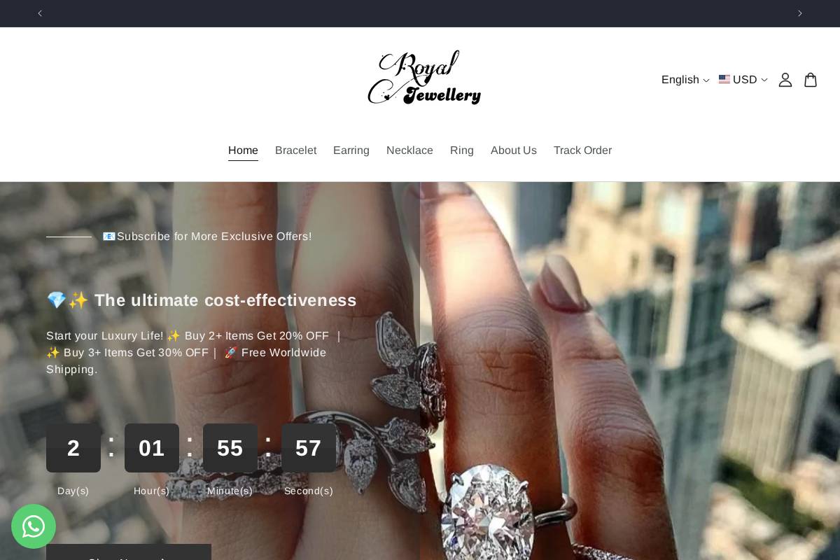 royal-jewellry.com homepage screenshot