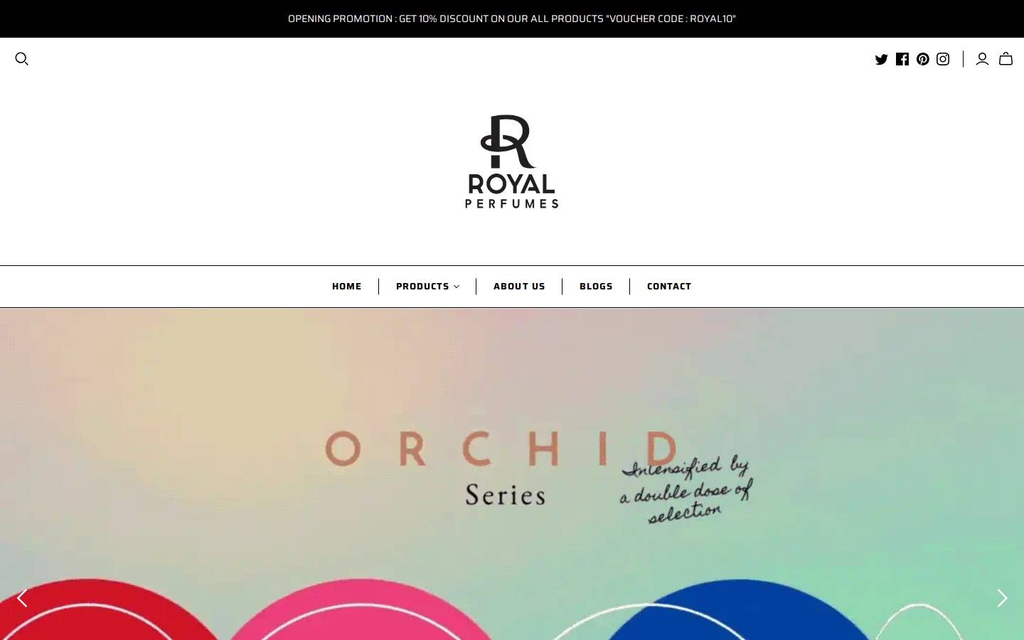 royal-perfume.com homepage screenshot