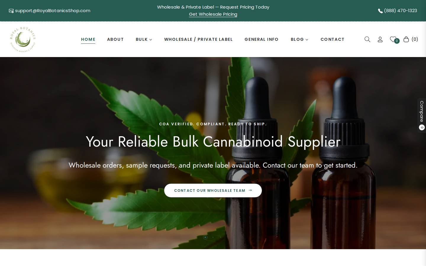 royalbotanicsshop.com homepage screenshot