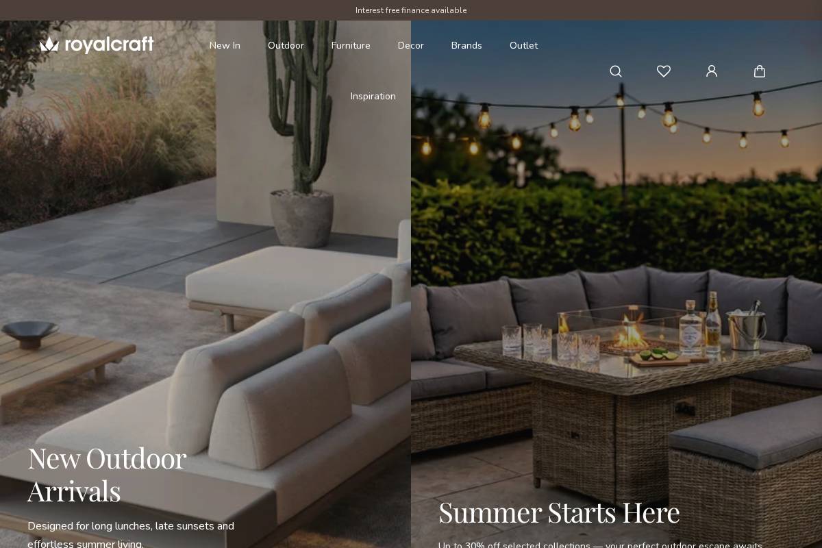 Royalcraft homepage screenshot