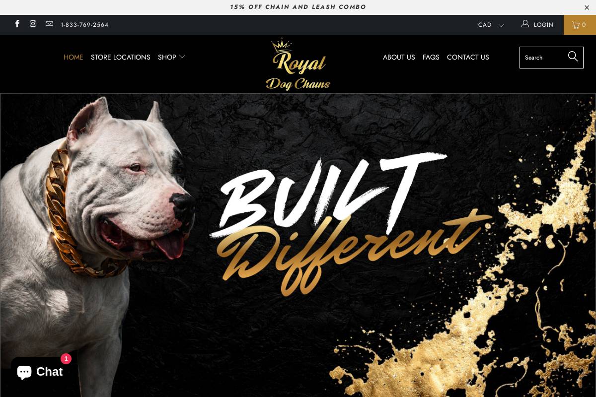 royaldogchains.com homepage screenshot