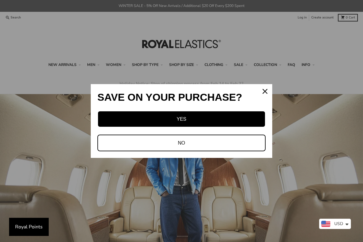 Royalelastics.com homepage screenshot